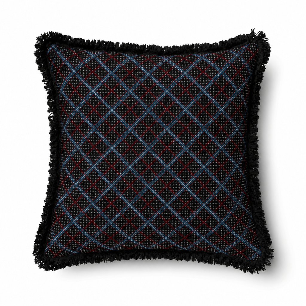 Heritage check cushion